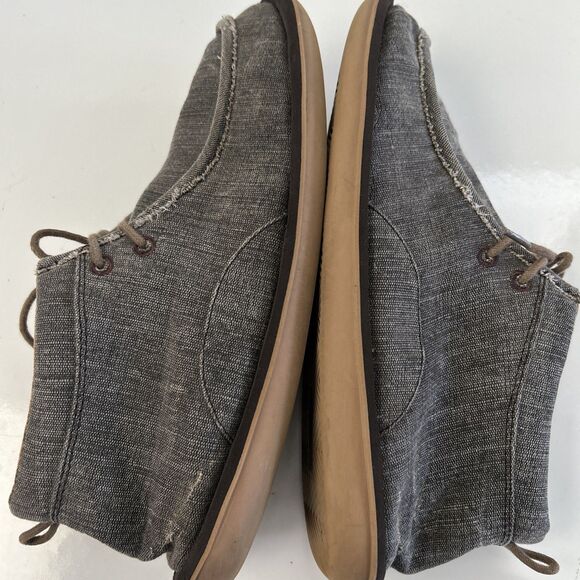 Sanuk Walla Chukka Shoes Charcoal Gray Lace Up Ankle Boots Men\'s 12 Surfer main image 6
